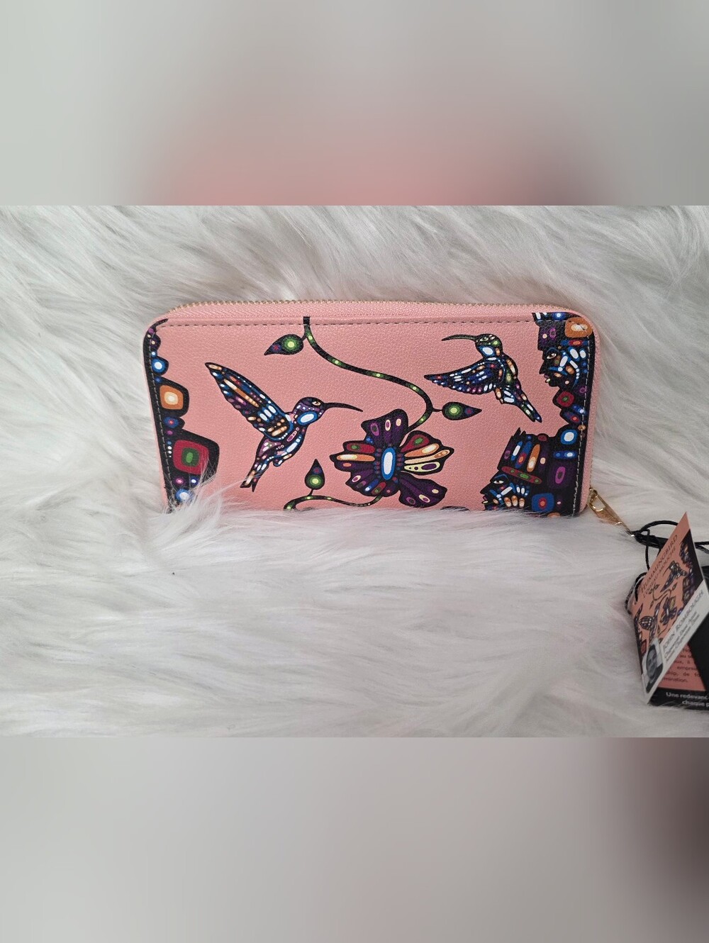 Zip Wallet Artist "Hummingbird" By John Rombough
